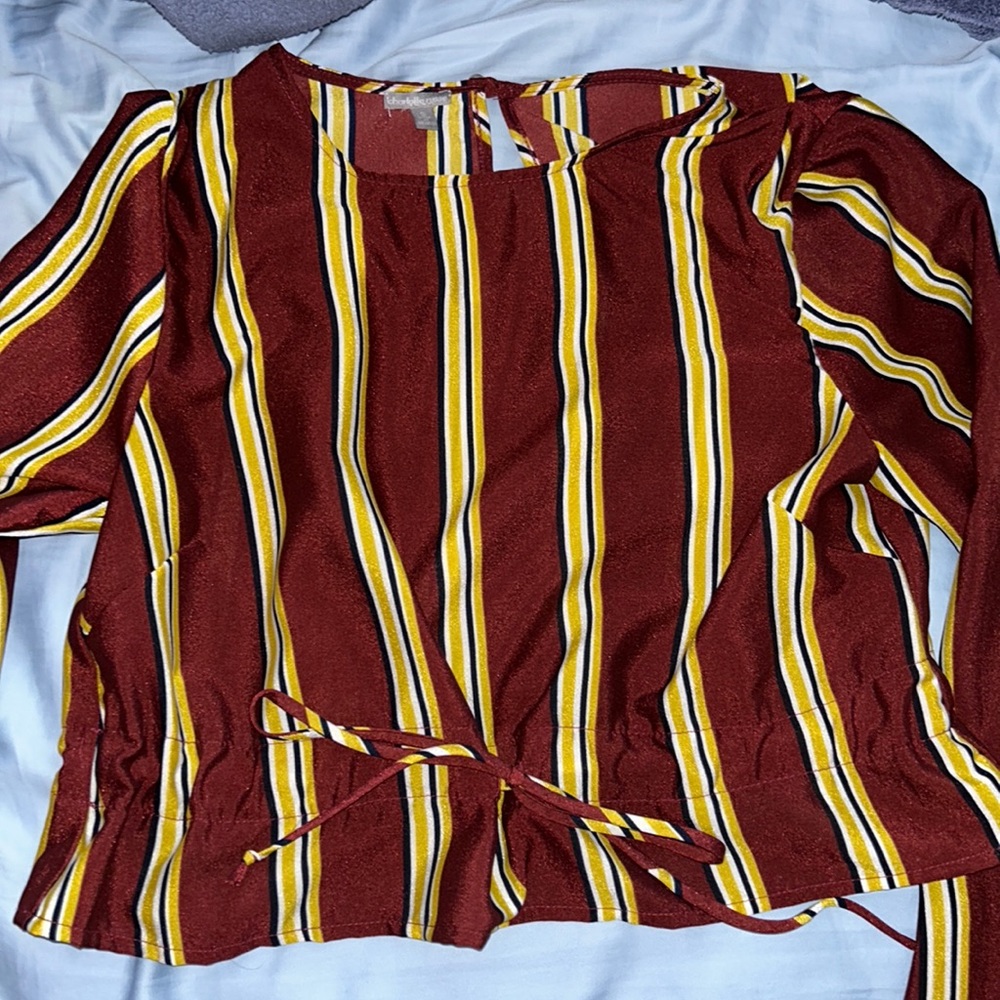Charlotte Russe Long Bell Sleeve Business casual shirt